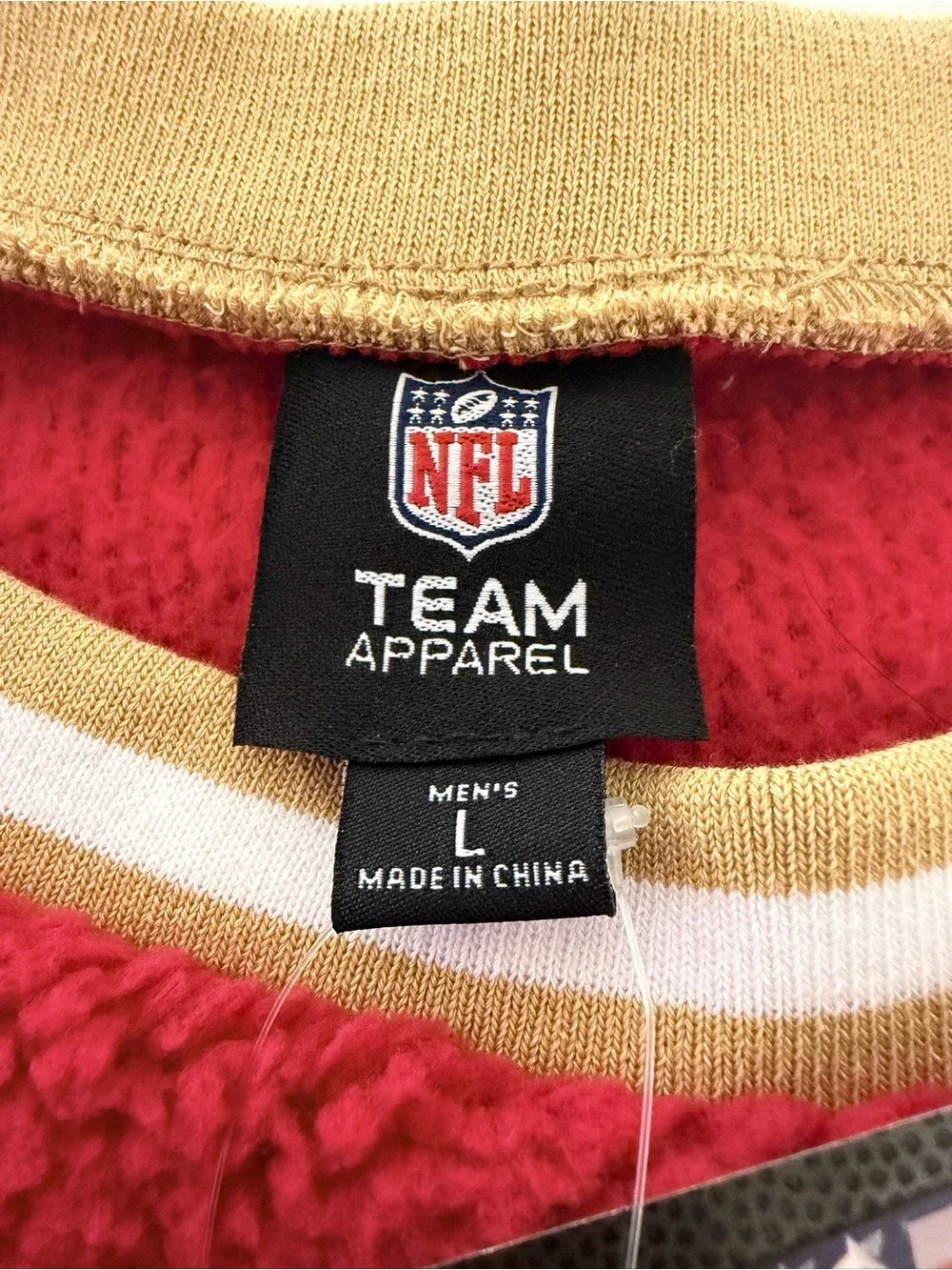 San Francisco 49ers Red Sherpa Pullover Sweatshirt